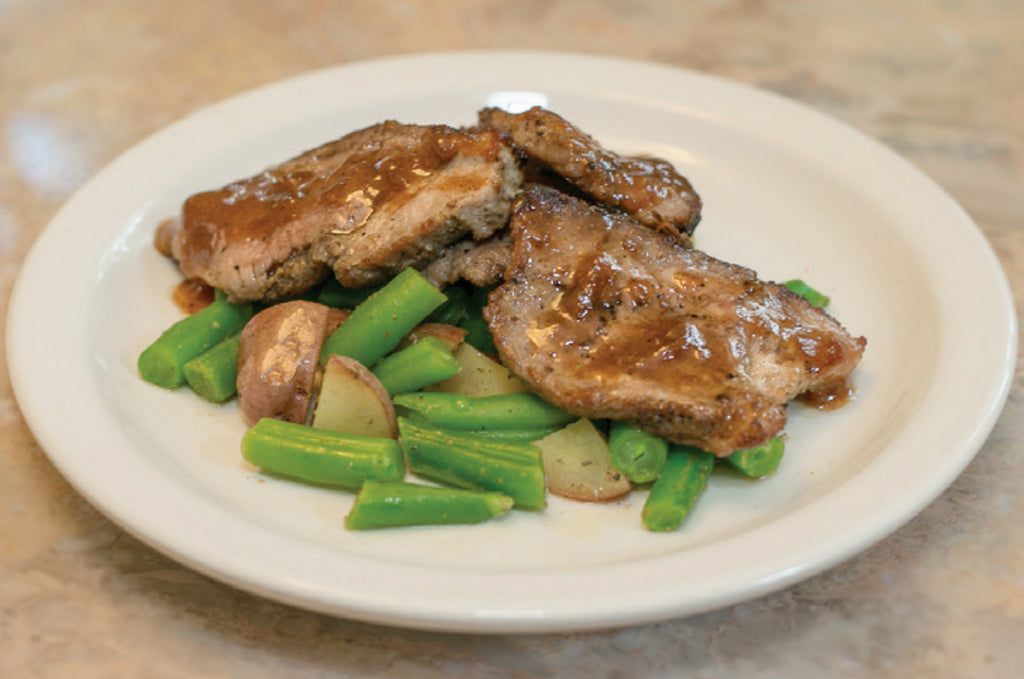 Smoked Garlic Pork TenderLoin with Peach Bourbon Glaze