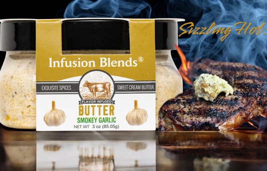 Smokey Garlic flavor-infused gourmet butter spread by Infusion Blends