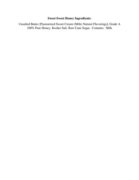 Sweet Sweet Honey