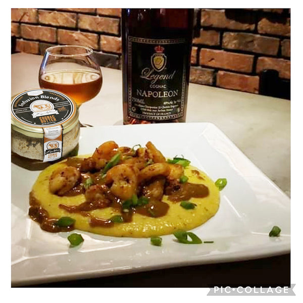 "Creole Cognac Shrimp `n Grits “Panderina” ™