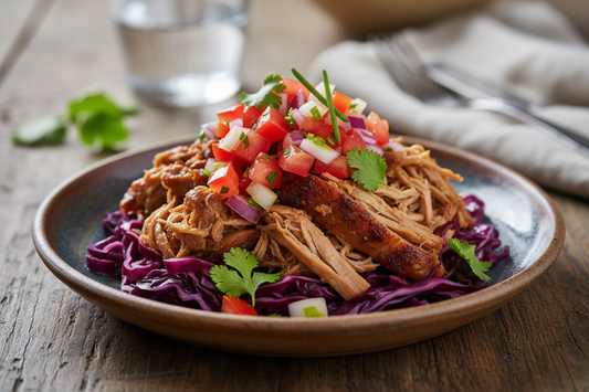 Rosemary Pulled Pork with Peach Butter Cabbage