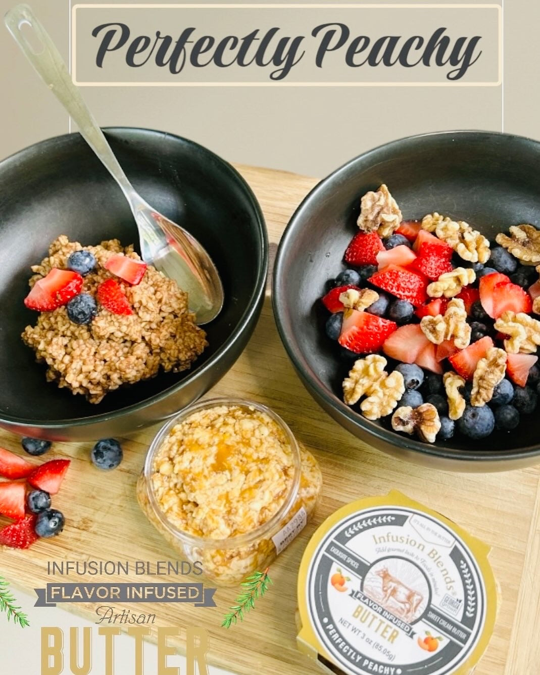 Perfectly Peachy flavor-infused gourmet butter spread by Infusion Blends