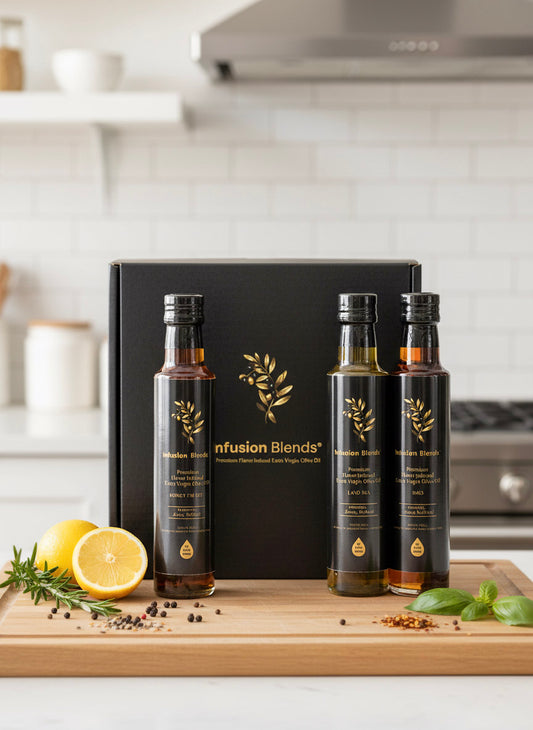 Holiday Gift Box:  Three Flavored Extra Virgin Olive Oils