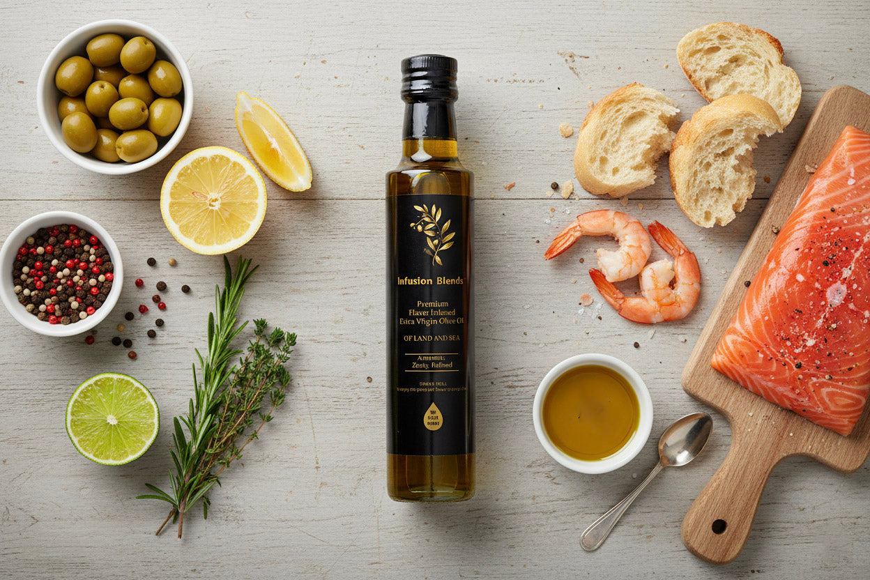 Of Land and Sea Aromatic, Zesty, Refined Extra Virgin Olive Oil