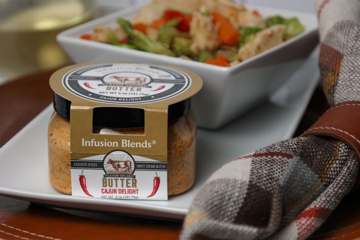 Cajun Delight flavor-infused gourmet butter spread by Infusion Blends